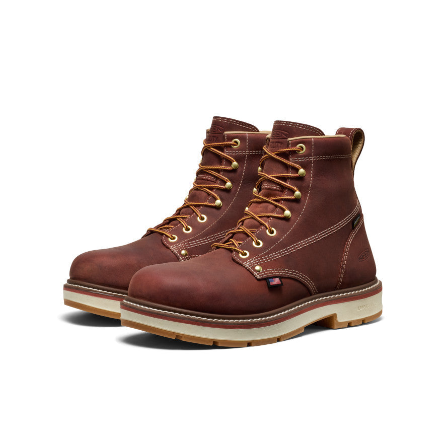Men's Liberty 6" Waterproof 90° Heel Boot (Soft Toe) Bombay Brown/Gum / Keen / Men's