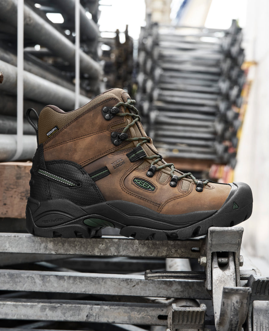 Men's Pittsburgh Energy 6" Waterproof Boot (Carbon Toe) Cascade Brown/Greener Pastures / Keen / Men's