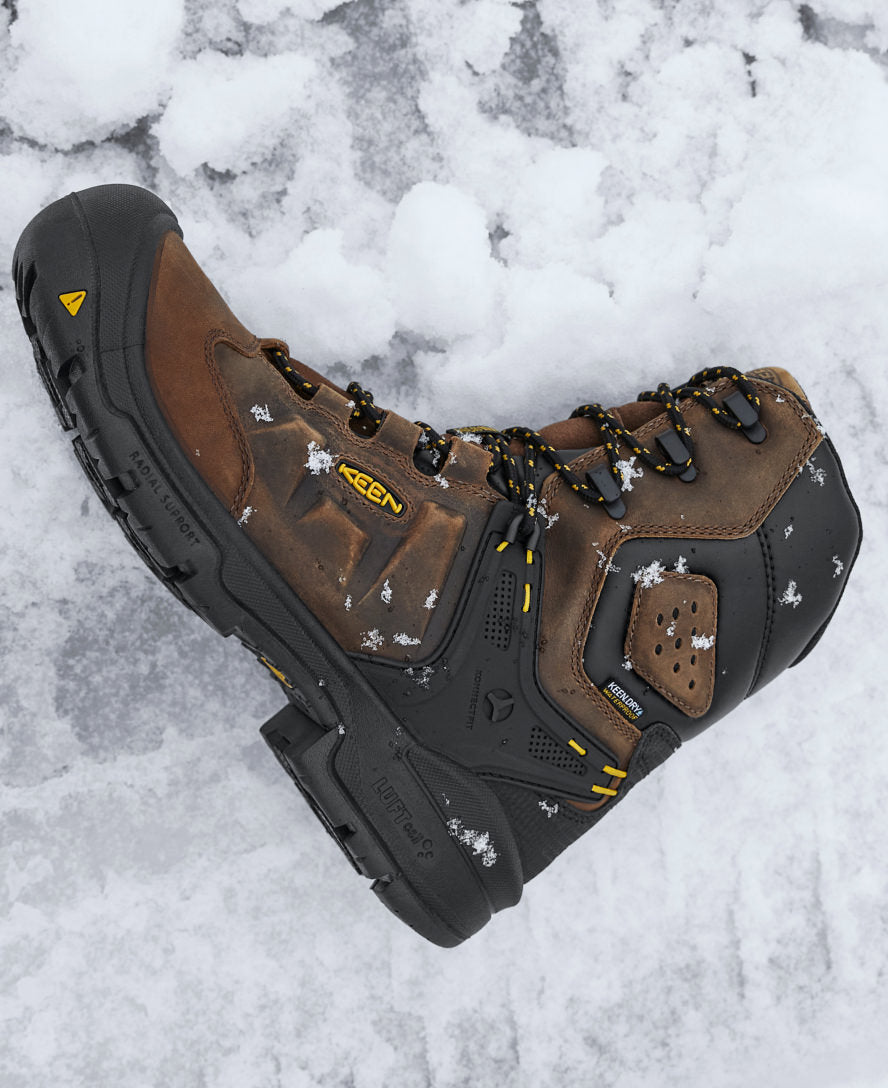 Men's Dover 8" Waterproof Boot (Carbon Toe) Dark Earth/Black / Keen / Men's