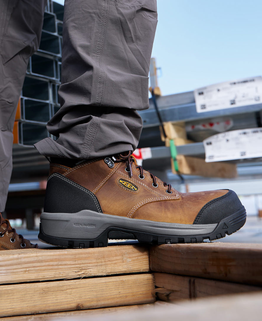 Men's Evanston 6" Waterproof Boot (Soft Toe) Bison/Black / Keen / Men's