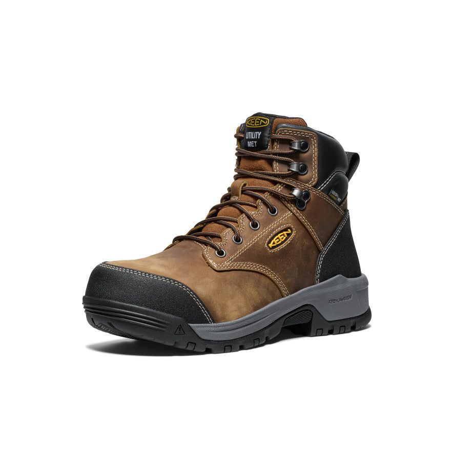 Men's Evanston 6" Waterproof Boot INT MET (Carbon Toe) Bison/Black / Keen / Men's