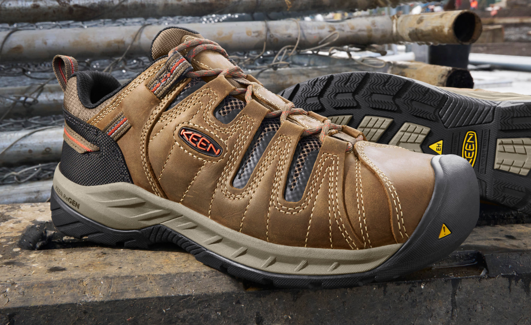 Men's Flint II (Steel Toe) Shitake/Rust / Keen / Men's