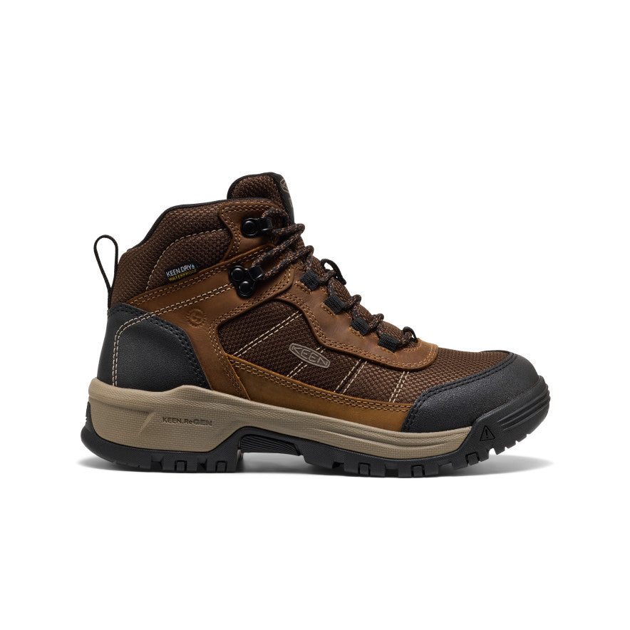 Women's Skokie Waterproof Work Boot (Soft Toe) Bison/Black / Keen / Women's