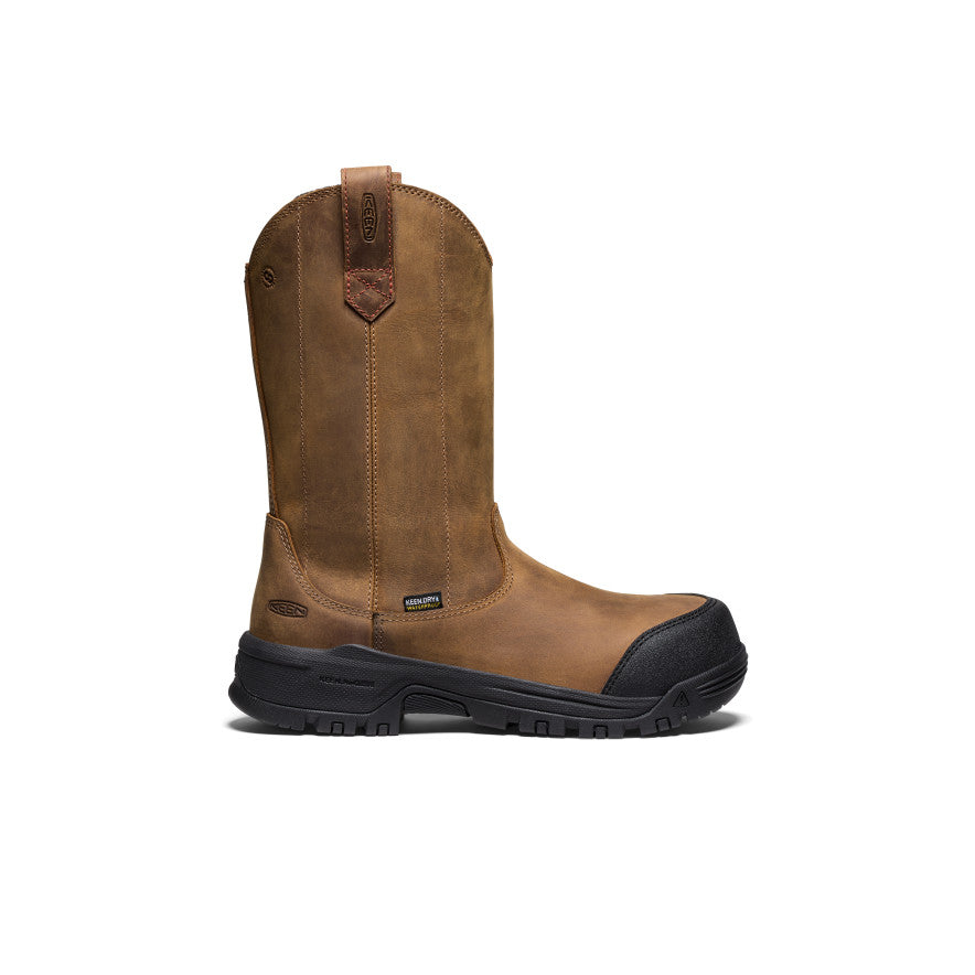 Women's Evanston Pull-On Waterproof Boot (Carbon Toe) Bison/Black / Keen / Women's
