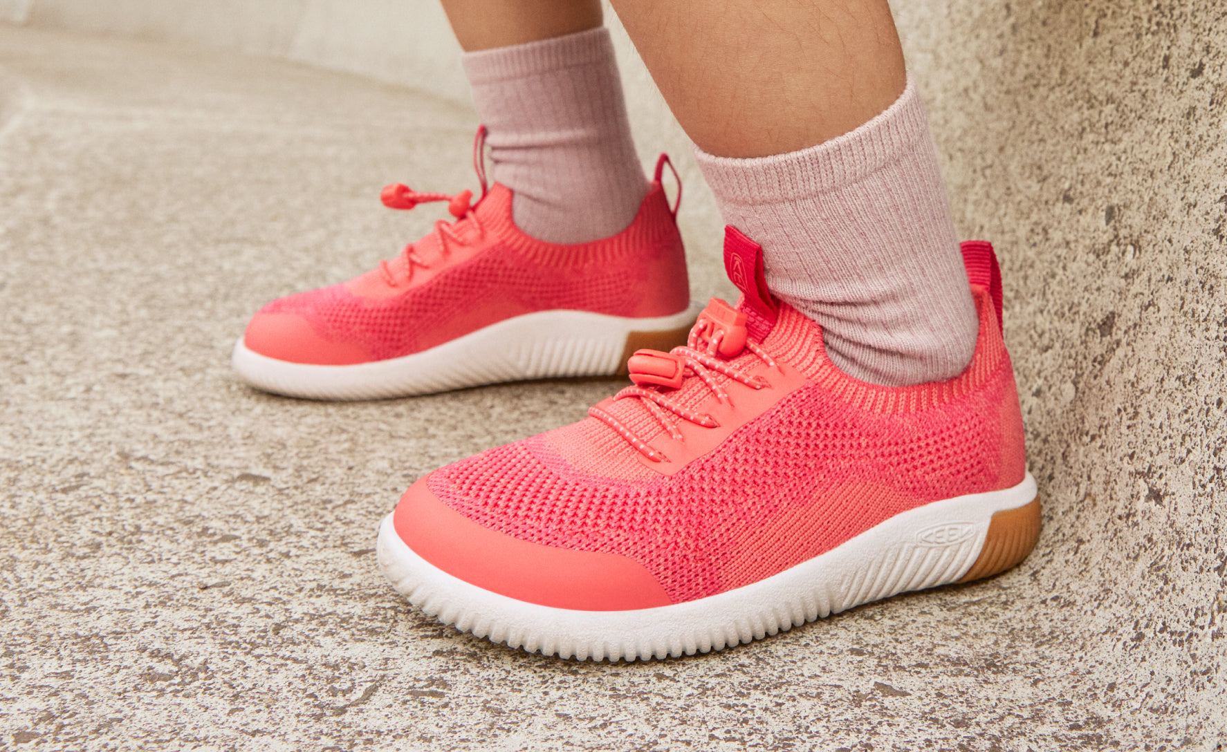 Big Kids' KNX Knit Sneaker Dubarry/Star White / Keen / Kids'